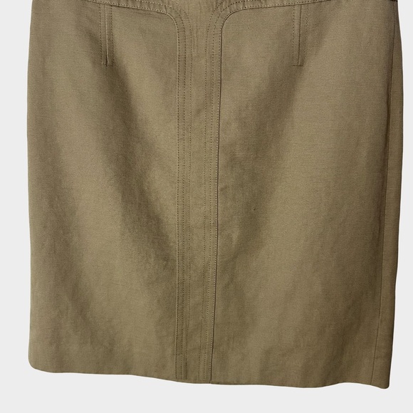 Tory Burch Utility A-Line Skirt Tan Khaki Size 8 8 Preppy Classic Minimalist - Picture 3 of 10